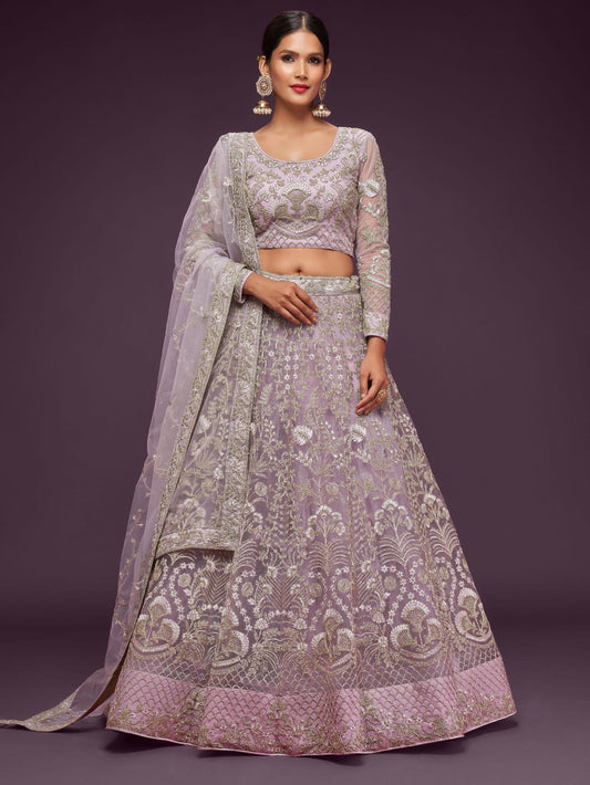 dusky orchid lehenga wedding