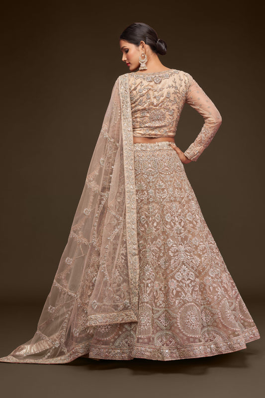 Beige color lehenga choli
