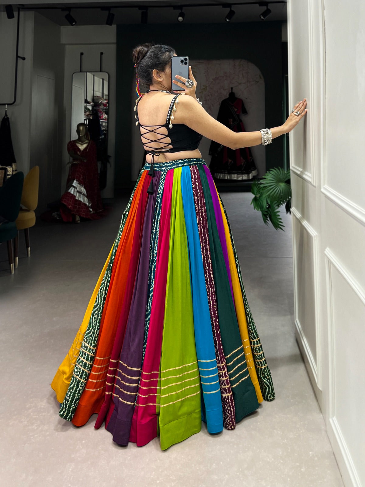 Multi colour lehenga with price for traditional wear