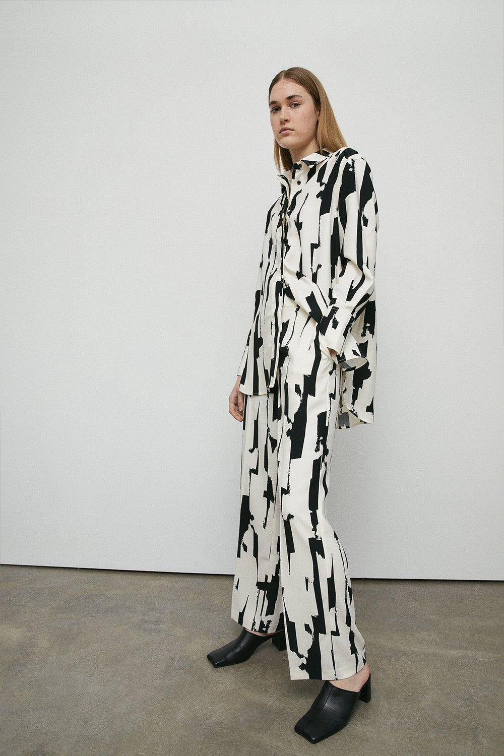 Printed Shirt With Trousers Co-ord Set For Women Wear