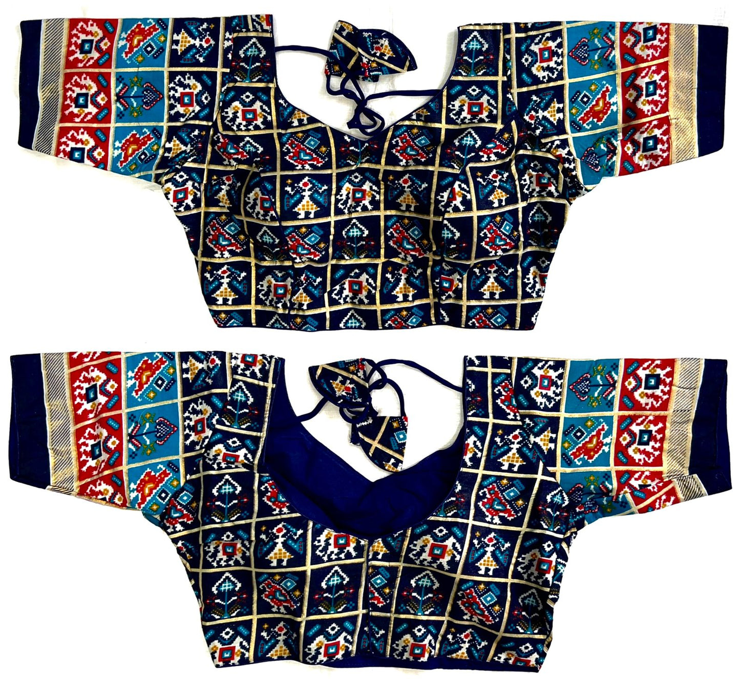 Navy Blue color cotton printed blouse price