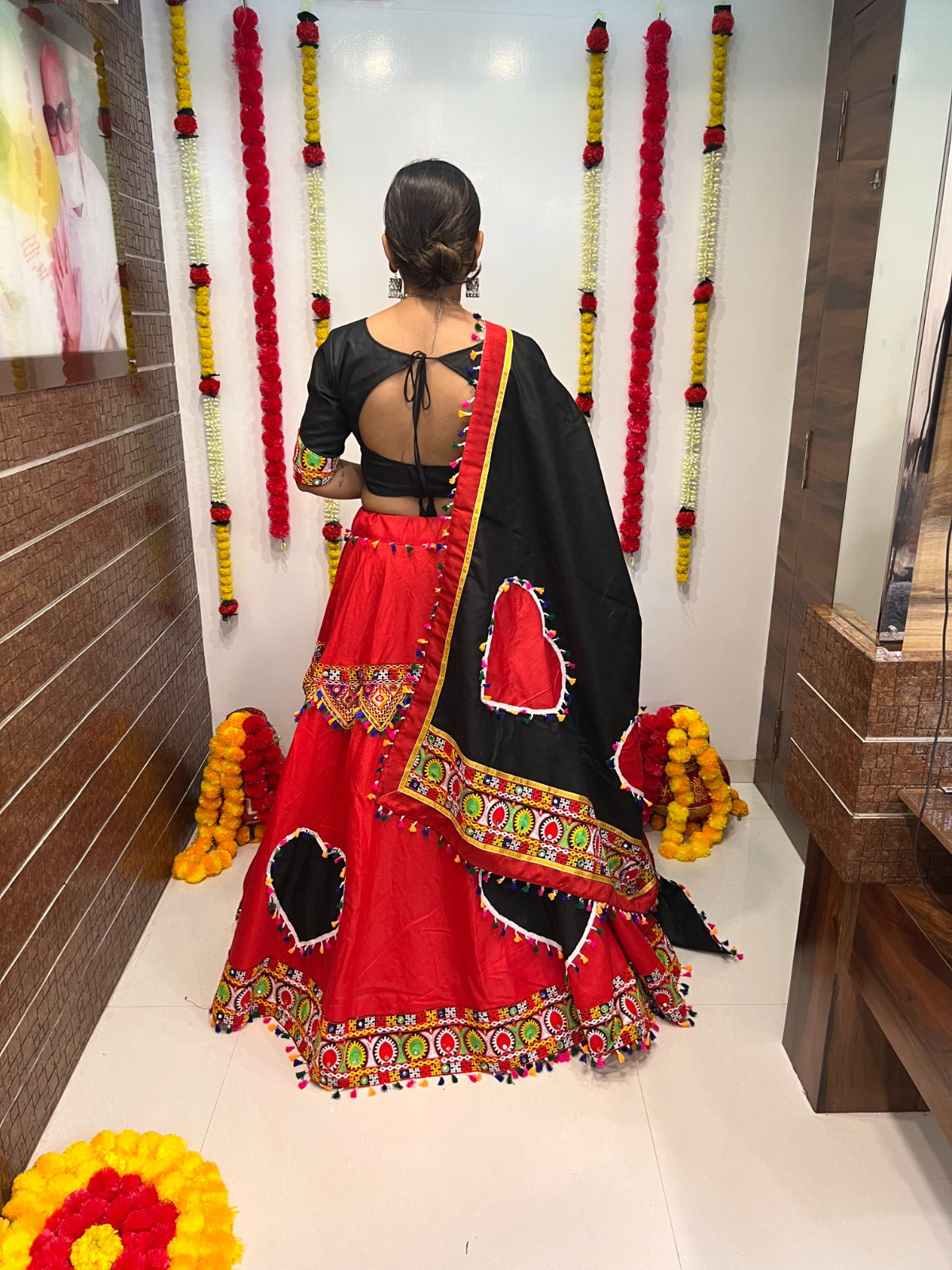 Navratri wear Red lehenga choli for women