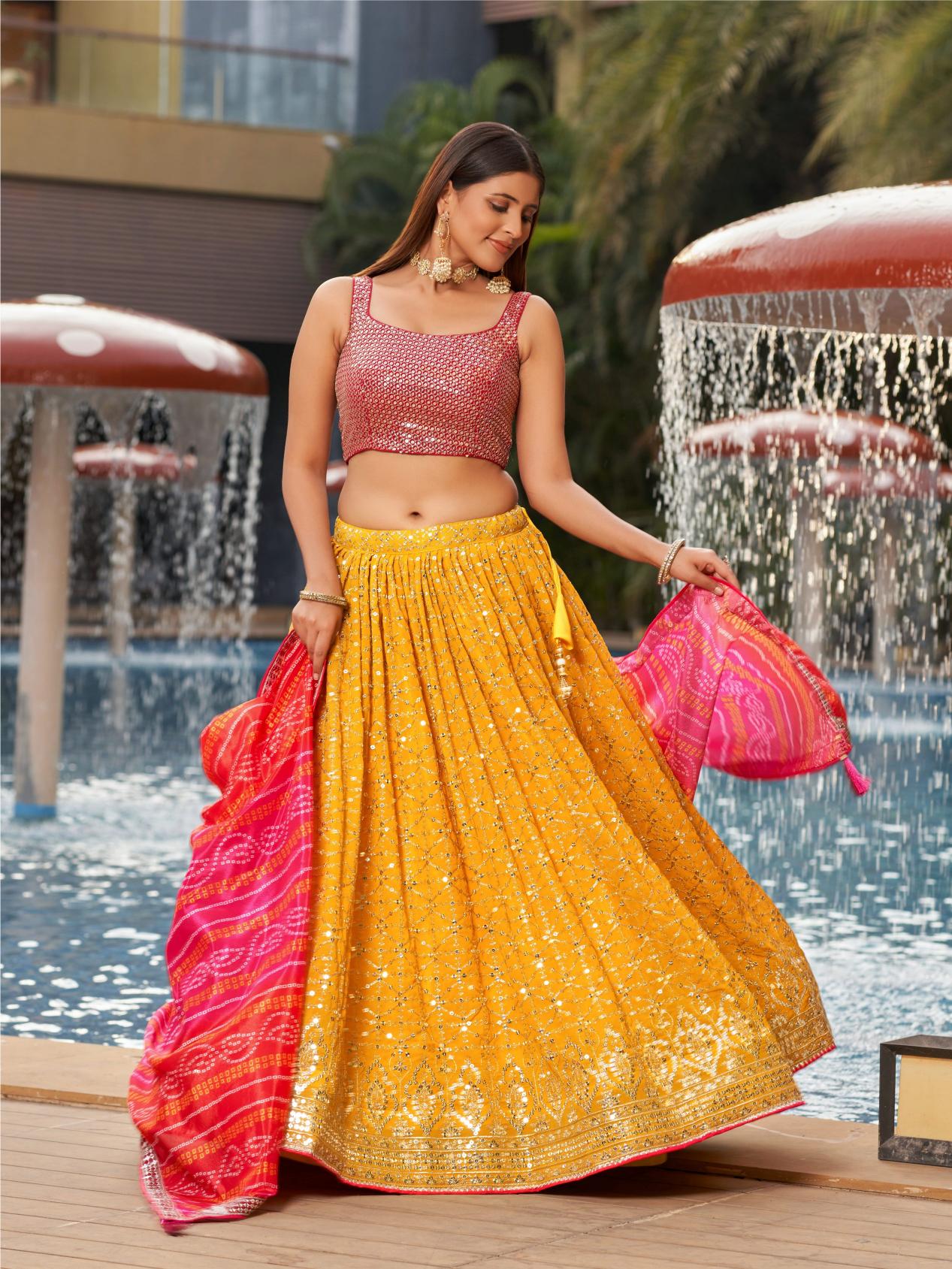 yellow lehenga for wedding