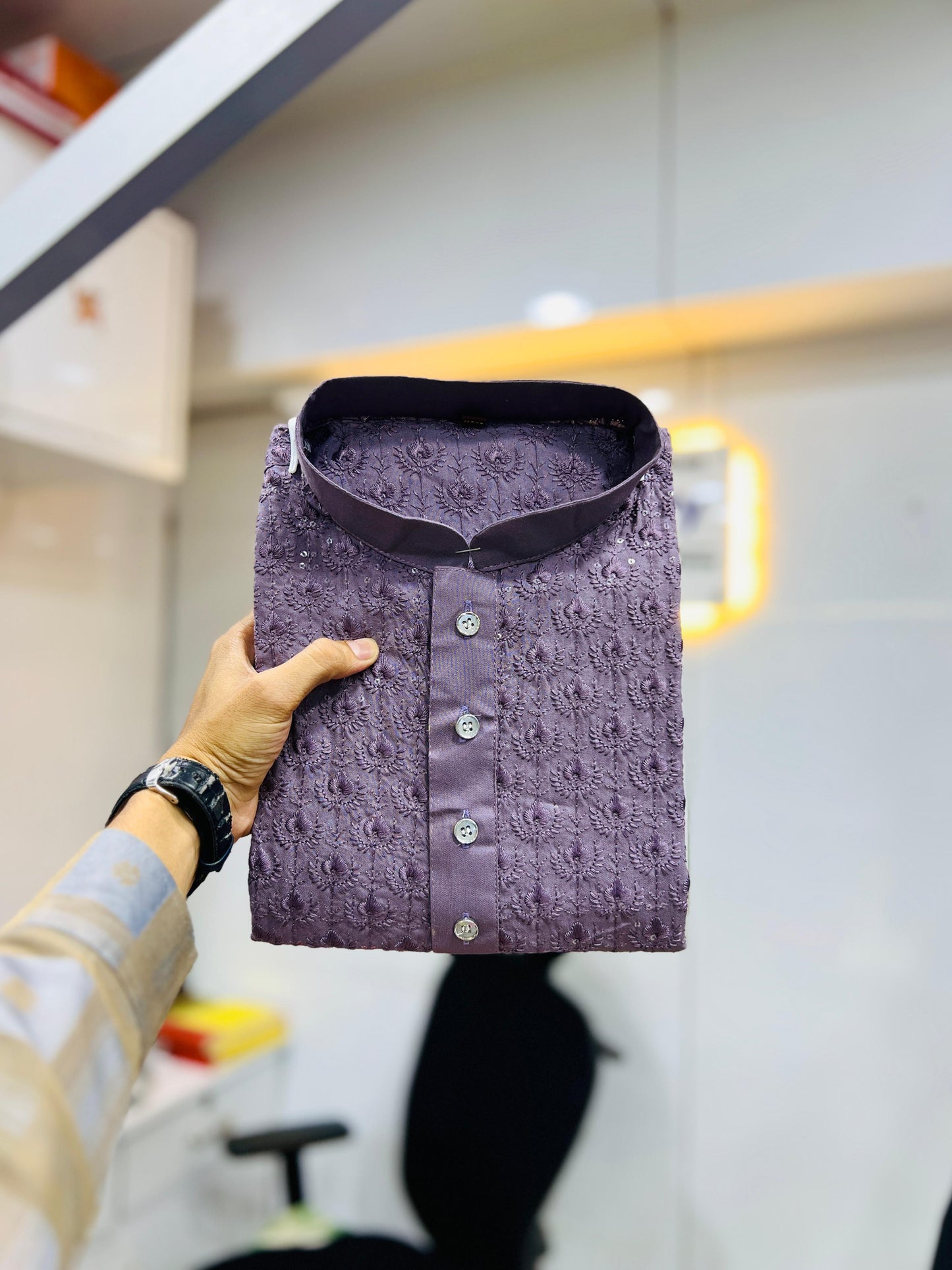 Purple Kurta Pajama for men