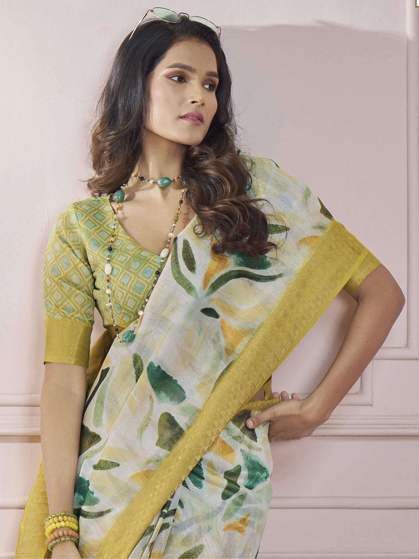 Yellow saree Party Wear