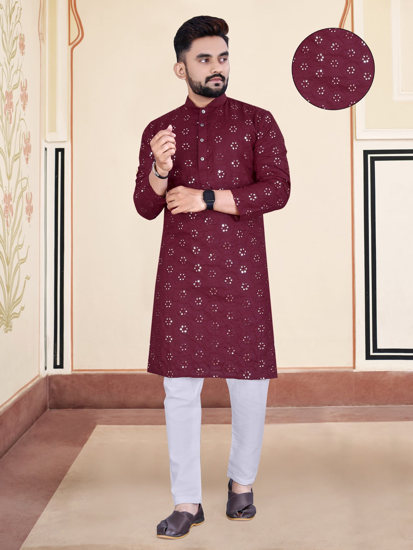 cotton fabric for mens kurta