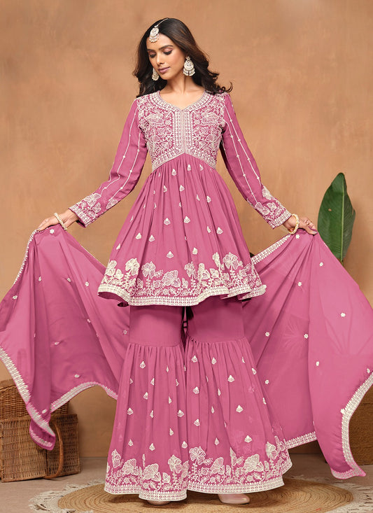 Pink Sharara Suit for Wedding