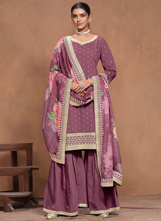 Onion salwar suit for wedding with dupatta