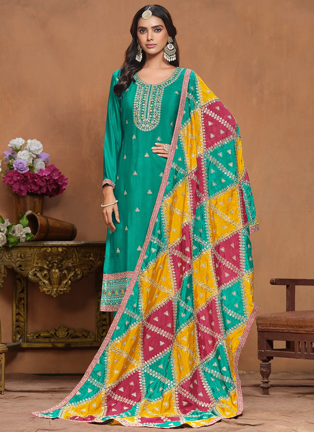 punjabi wedding wear suits pant for women usa