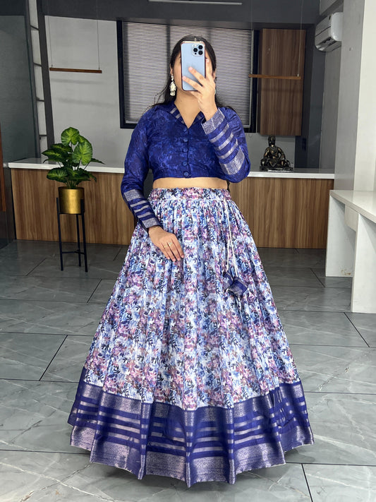 Blue lehenga for wedding party