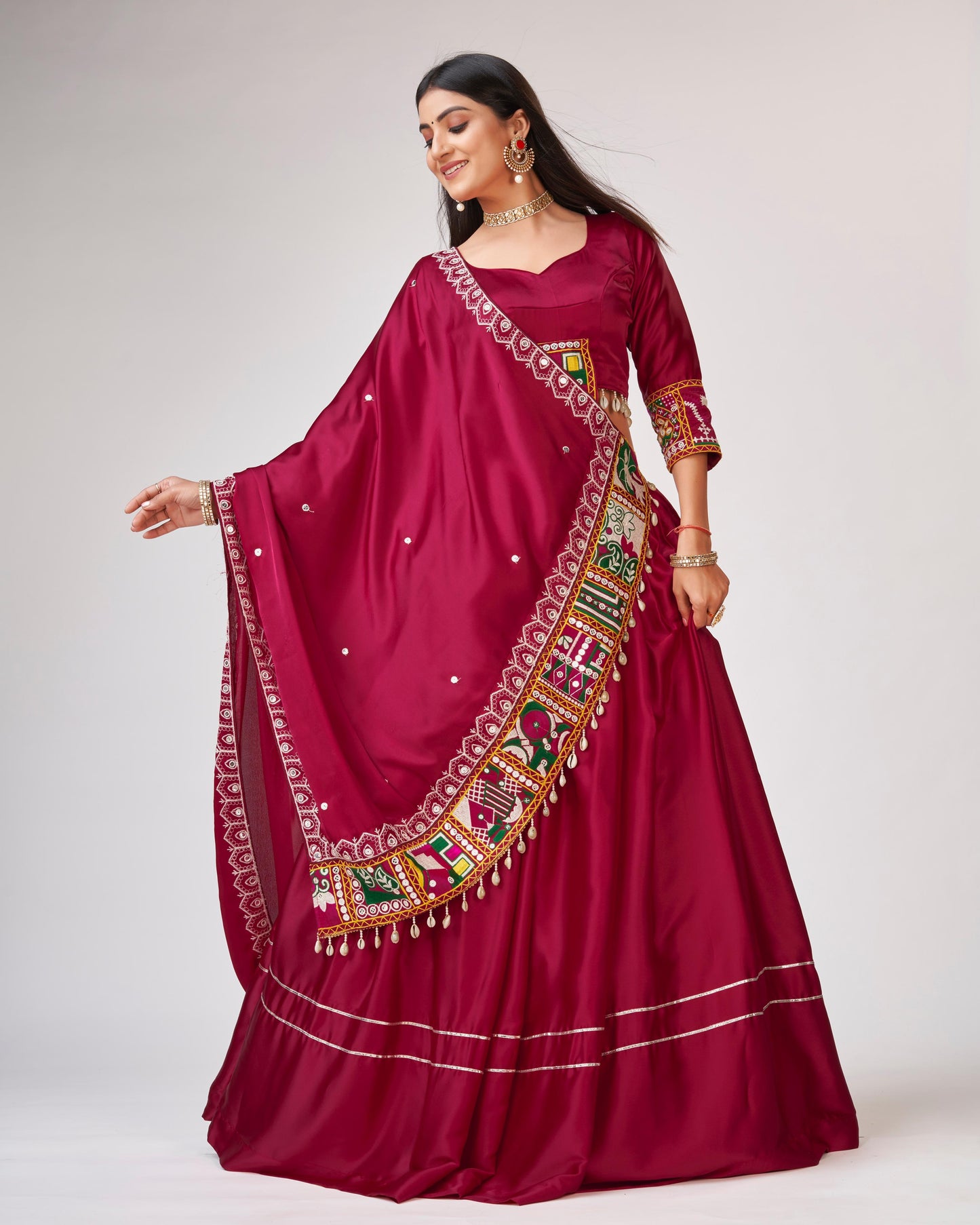 Red georgette navratri chaniya choli for women with price