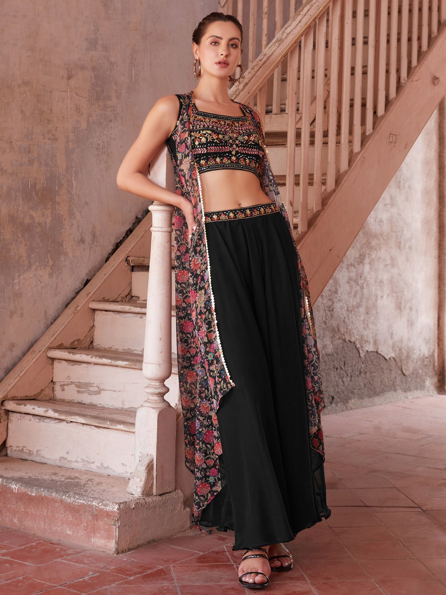 Black georgette salwar Suit