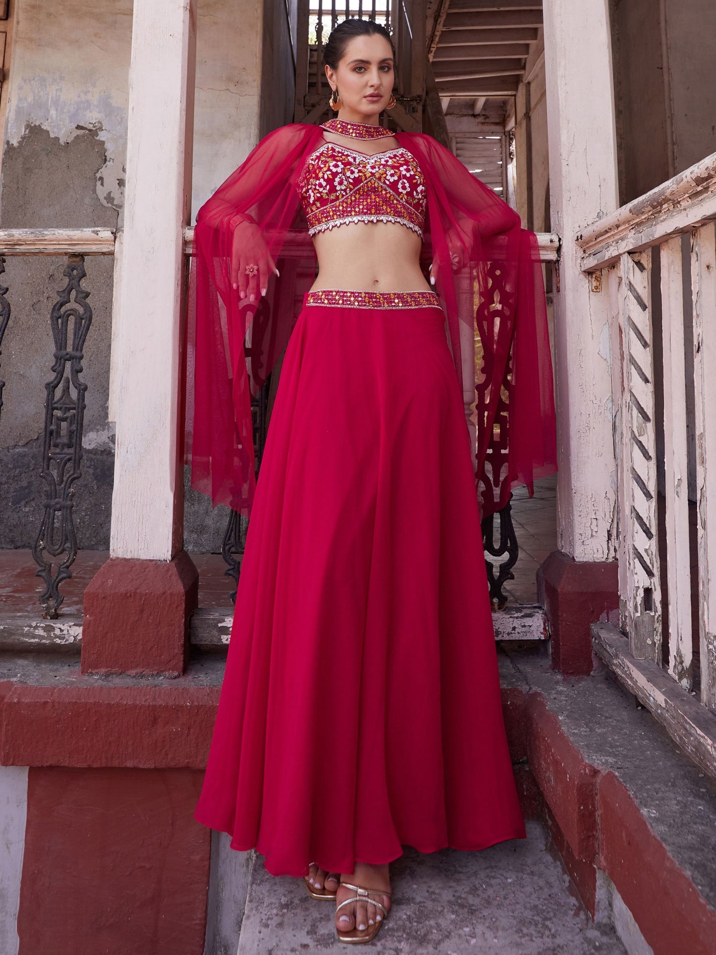 Rani pink color georgette salwar suit for women price