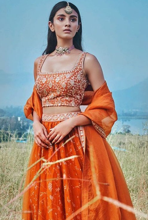 digital printed ready to wear lengha choli dupatta