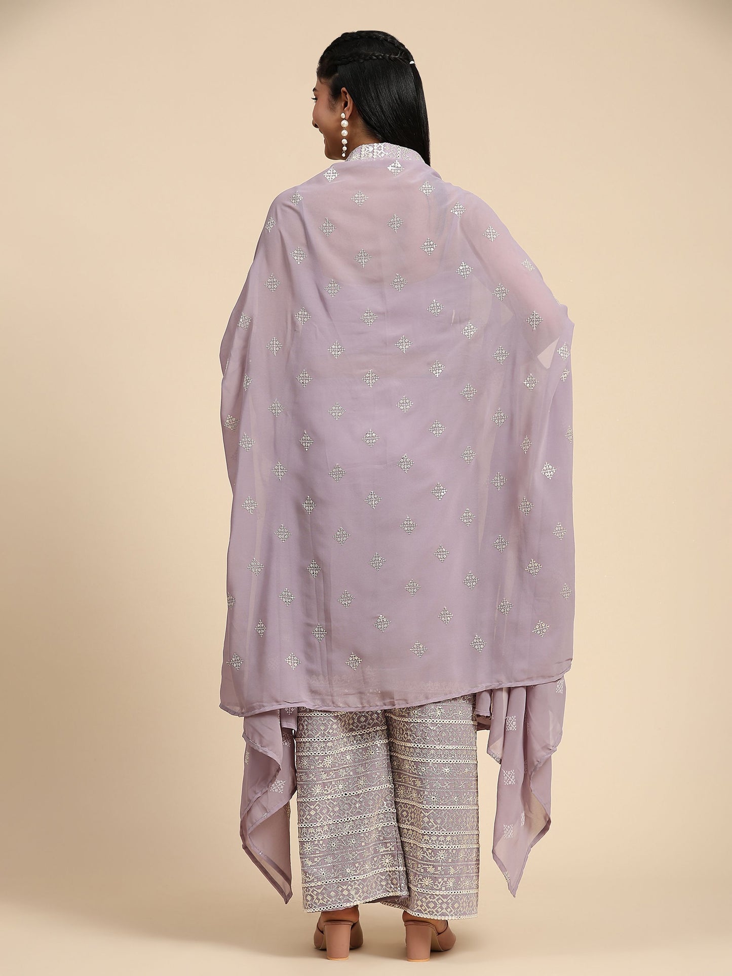 sequins work crop top for party