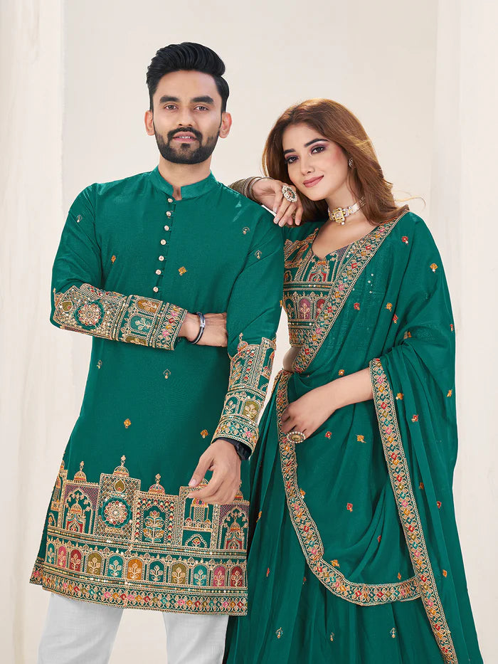 Couple Lehenga and Kurta Set
