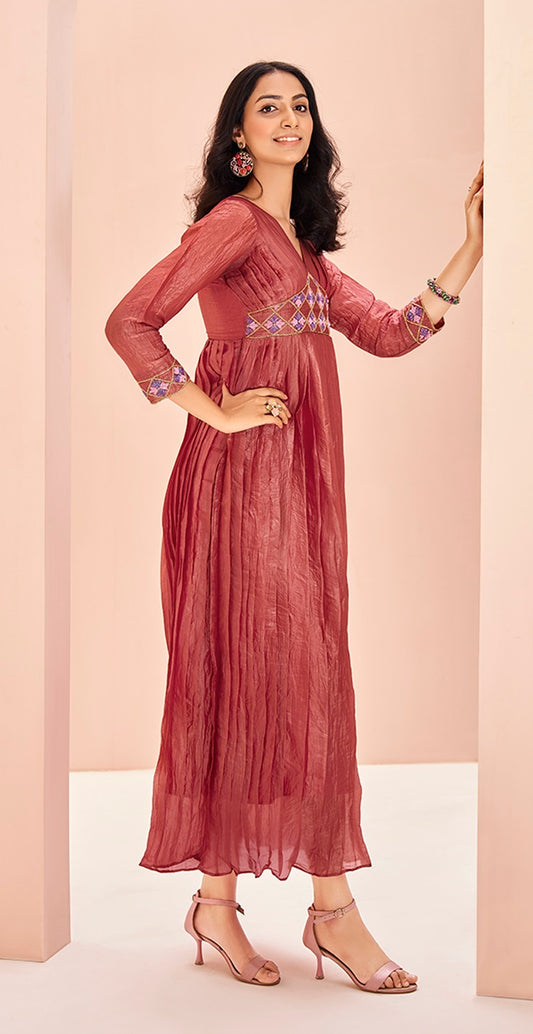 Coral soft net lehenga choli for women online