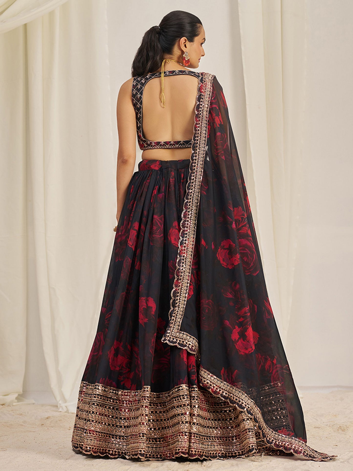 Black new party wear lehenga choli