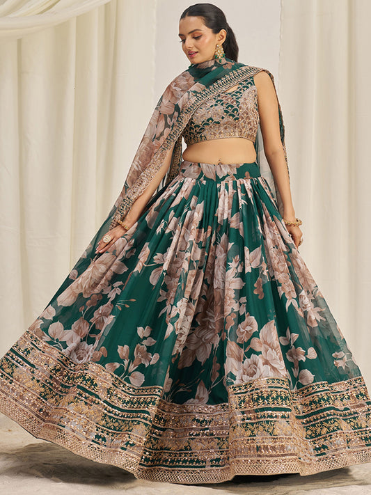 Organza Lehenga with Dupatta