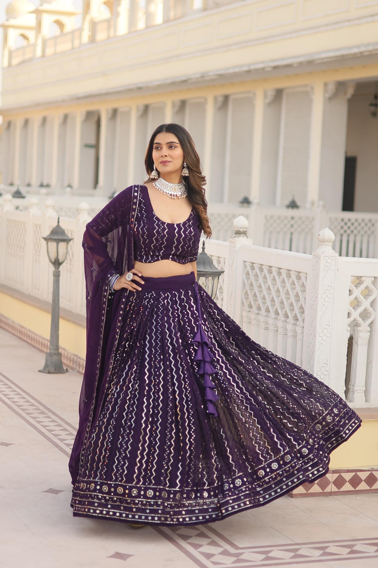Purple Lehenga Choli
