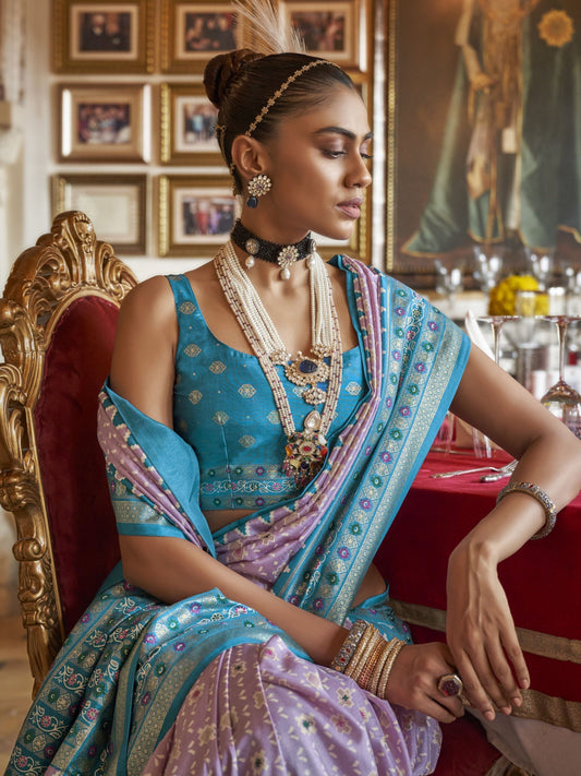 Sky blue saree Party Wear