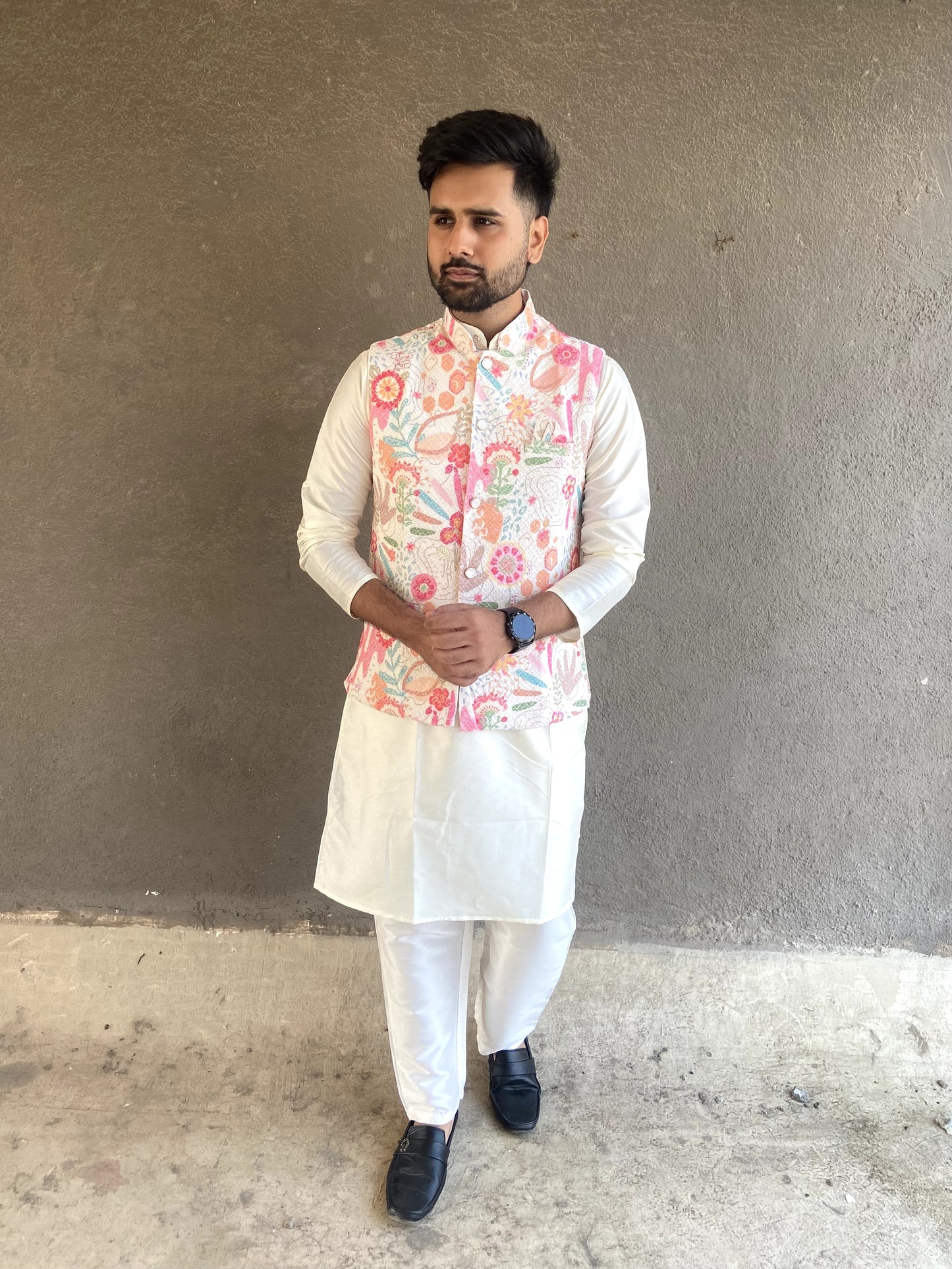 Kurta Pajama with Koti for Wedding