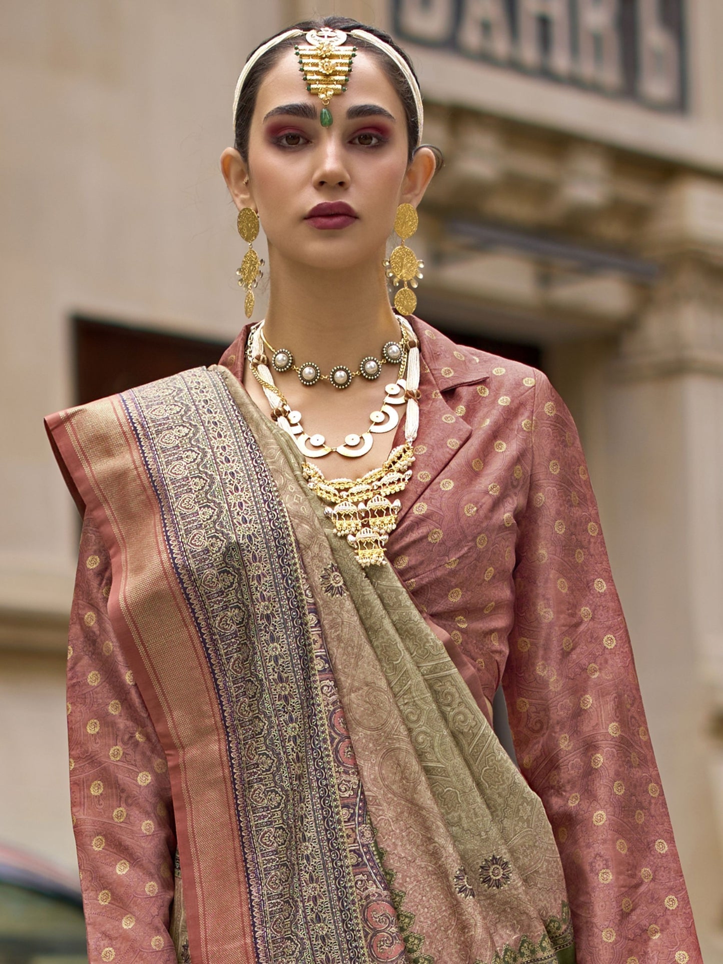 Multi poly viscose silk saree images