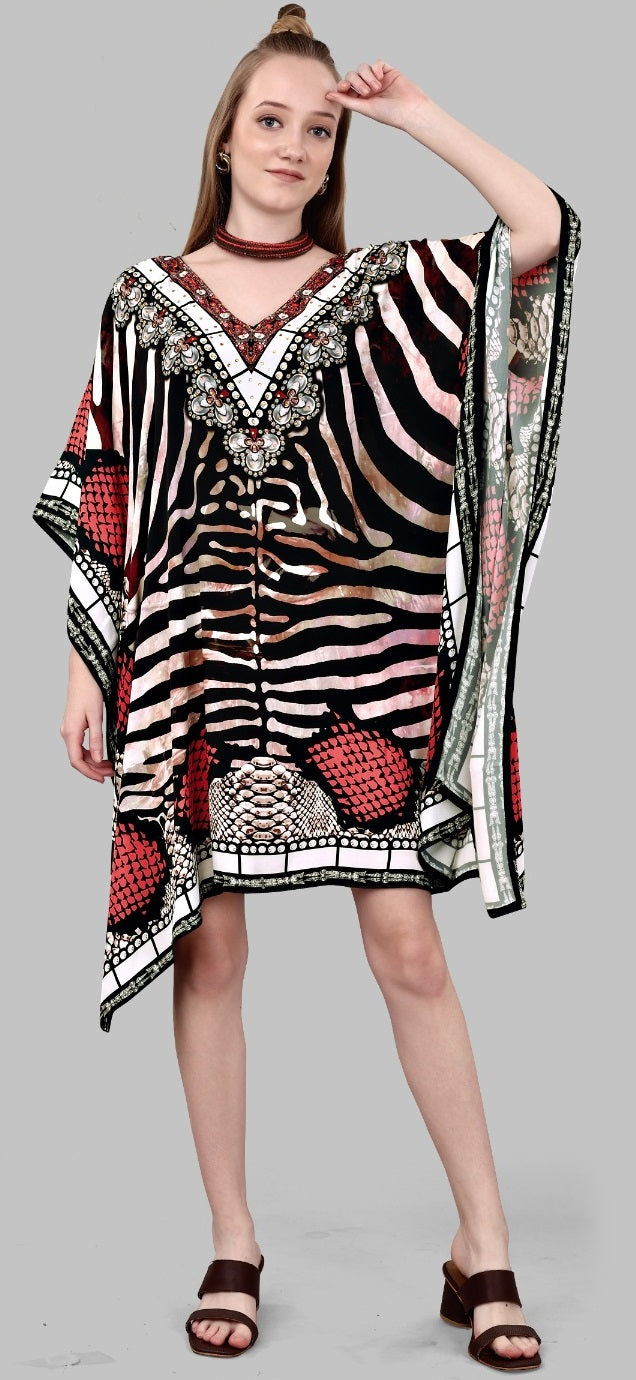 Women short kaftan for beach