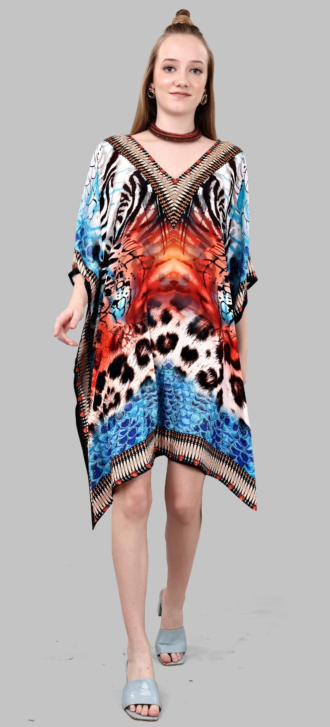 Women short kaftan for vacation
