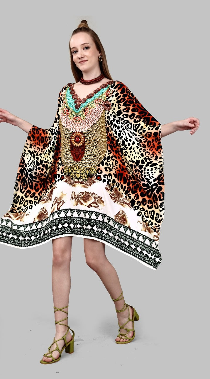 Women short kaftan for summer