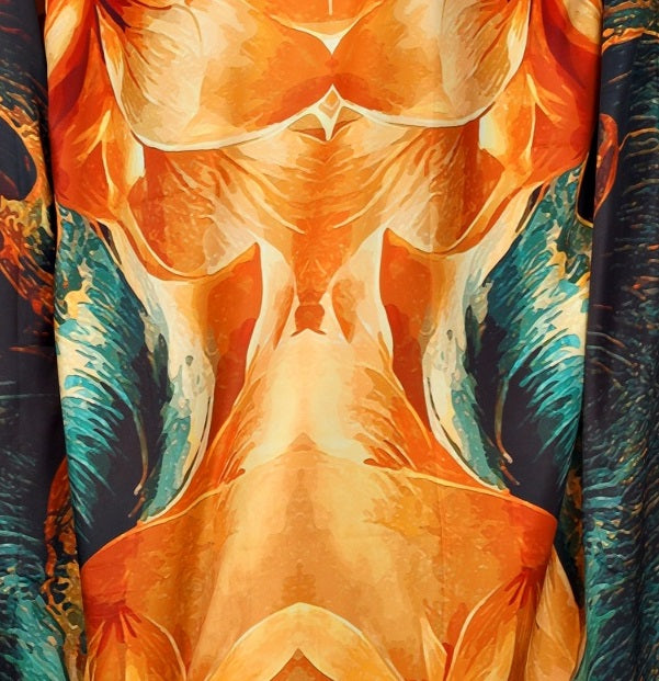 Stylish printed kaftan for party wear