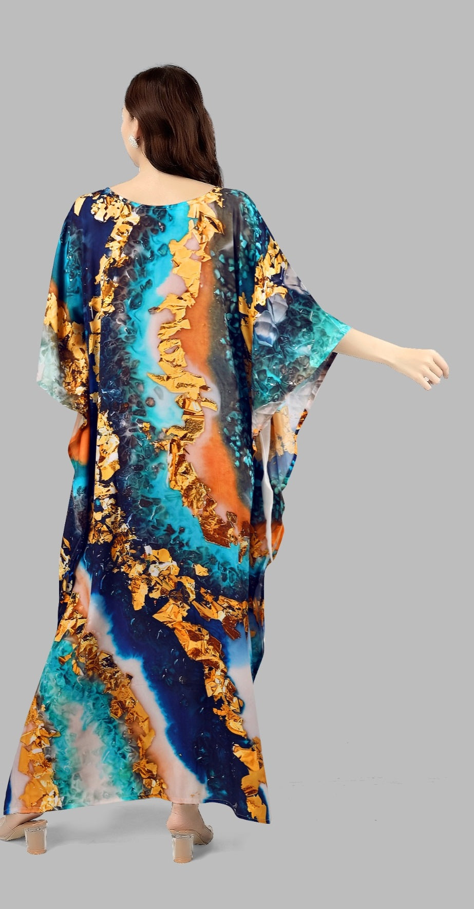 Long kaftan for women with sleeves
