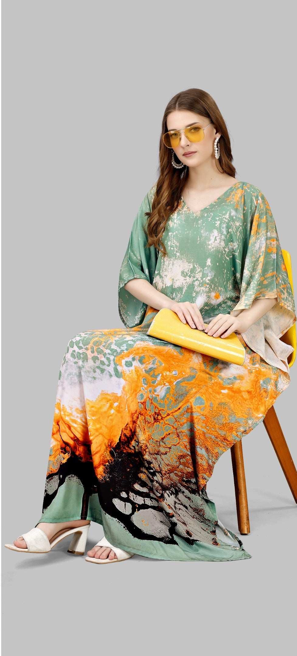 Women maxi kaftan dress