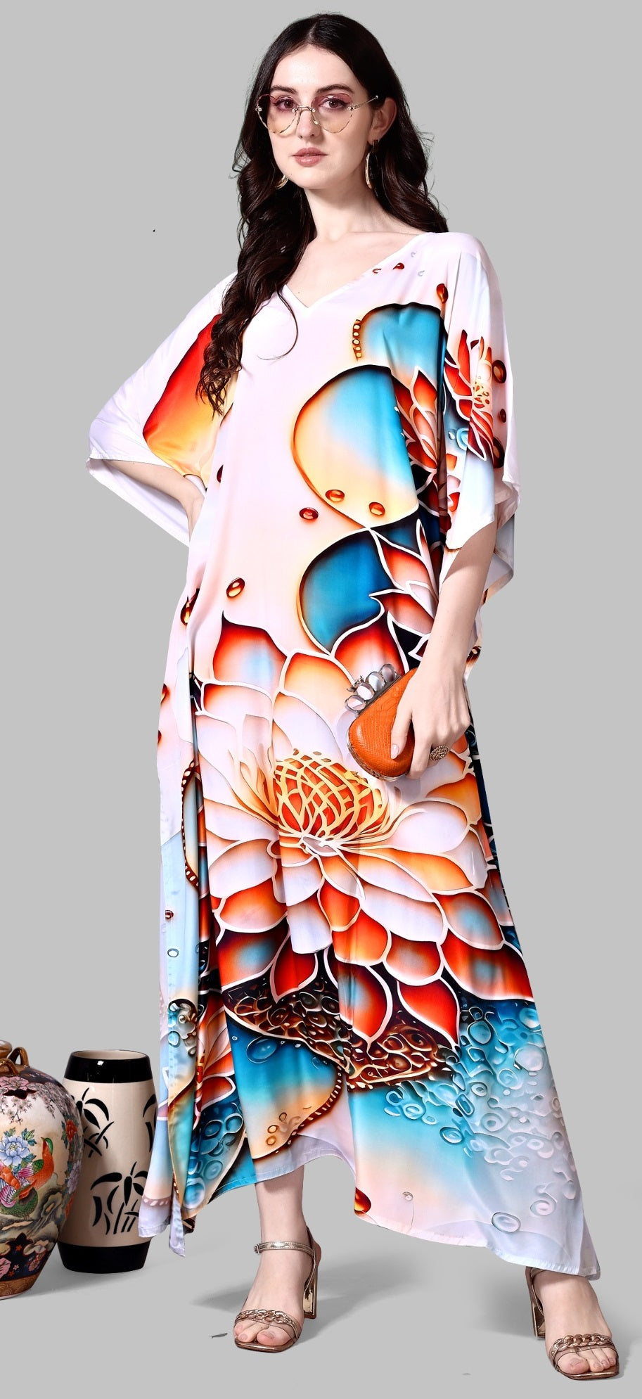 Colorful Night Wear Maxi Dress Luxury Resort Wear Kaftan – Ragthm