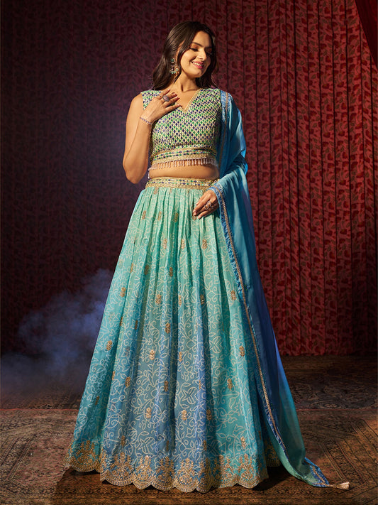 Sky blue Lehenga for Wedding