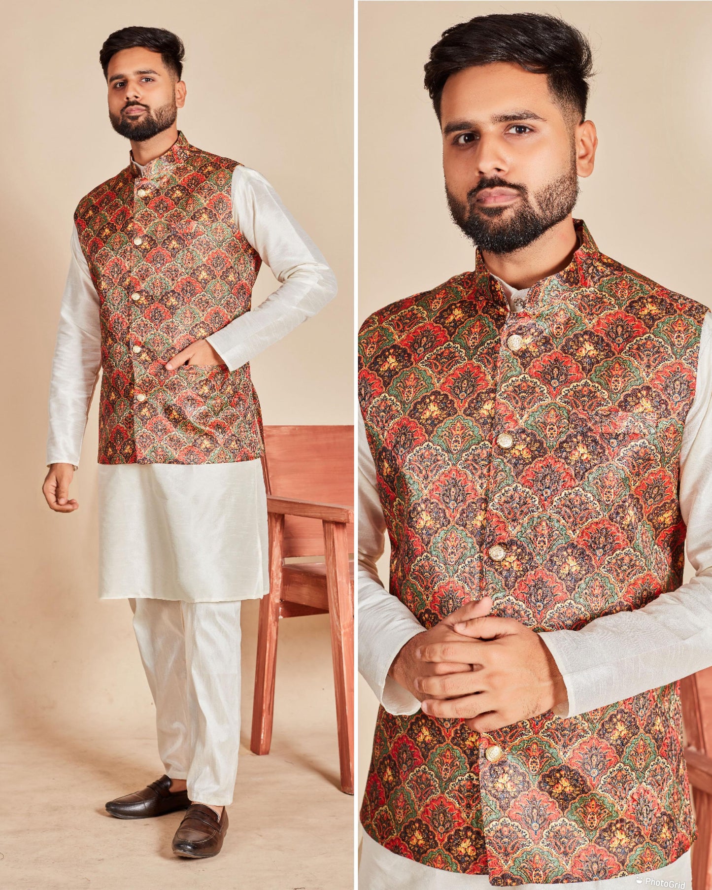 Kurta pajama with Jacket Party Wear