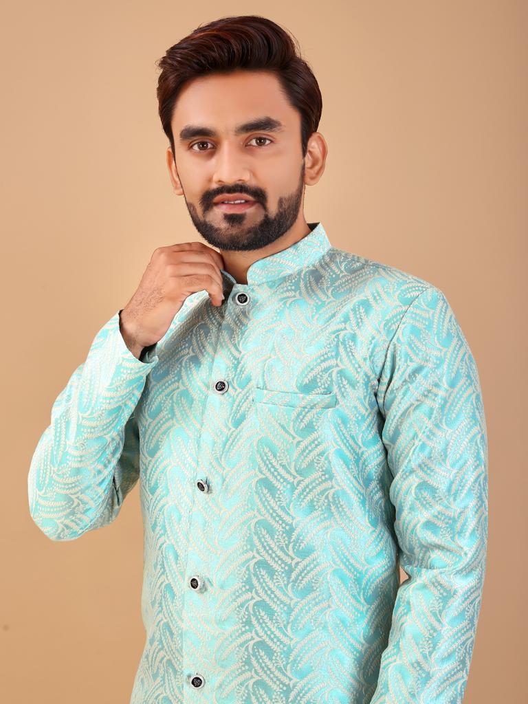 Sky silk kurta with pajama