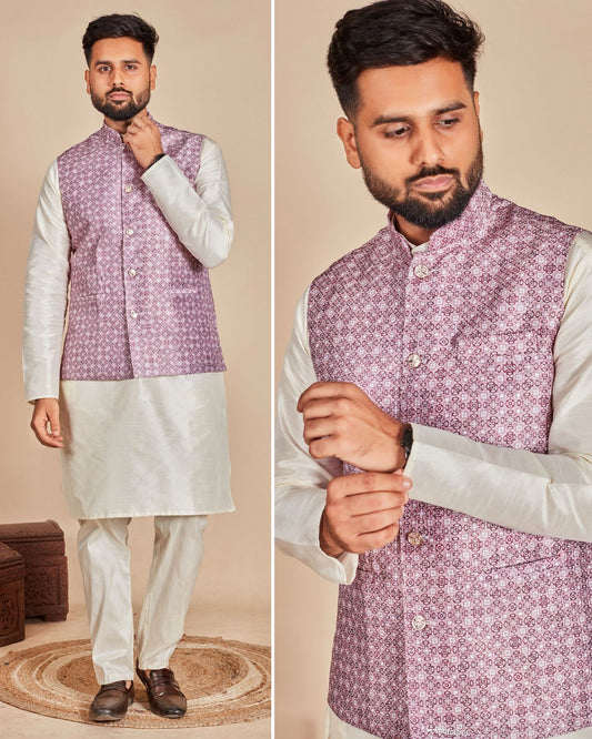 Kurta Pajama with Jacket Punjabi Style