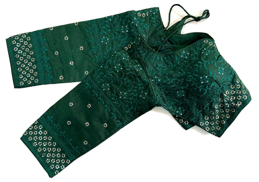 Fully Stitched Designer Pink Silk Saree Blouse For Women