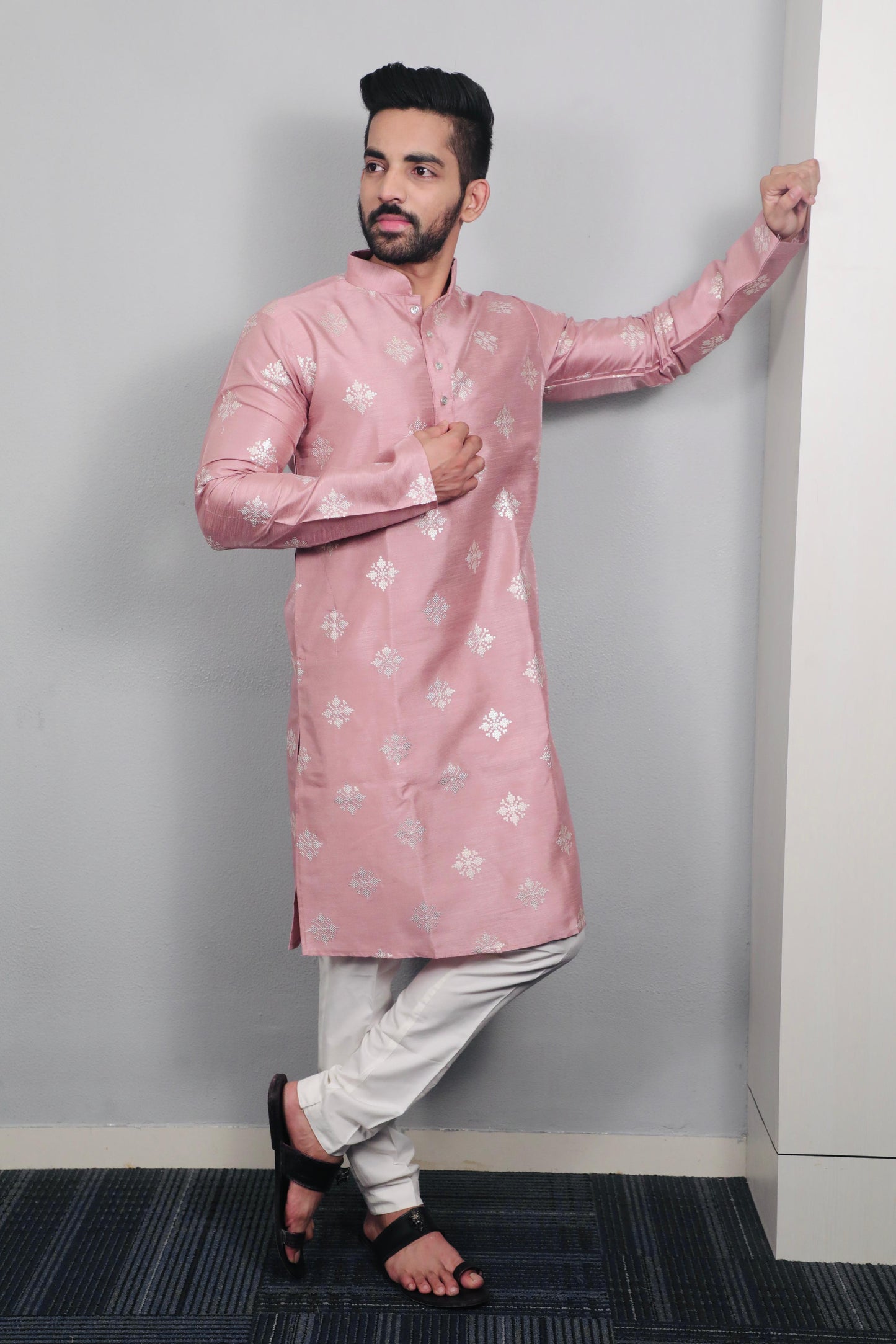 Pink Engagement kurta pyjama for men's