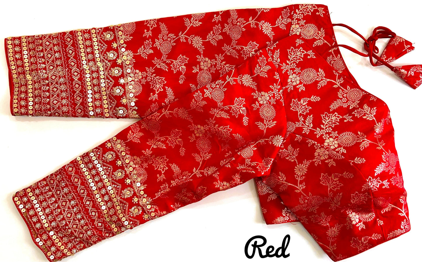 Red color wedding wear blouse