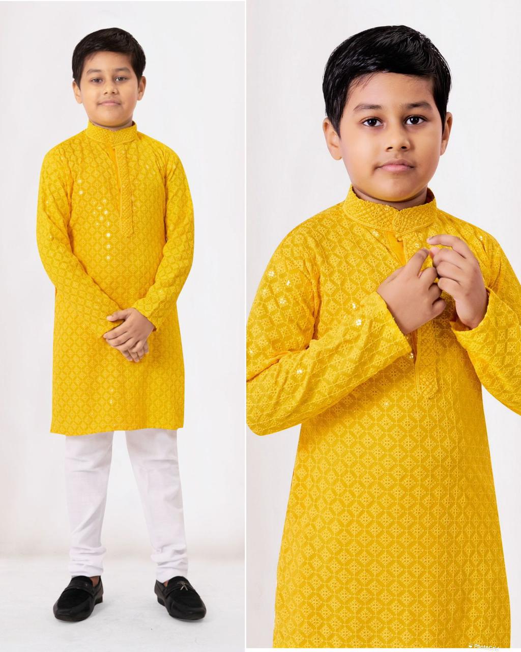 Wine Chikankari Kurta For Kids Boys Ethnic Wear Kids Kurta Pyjama