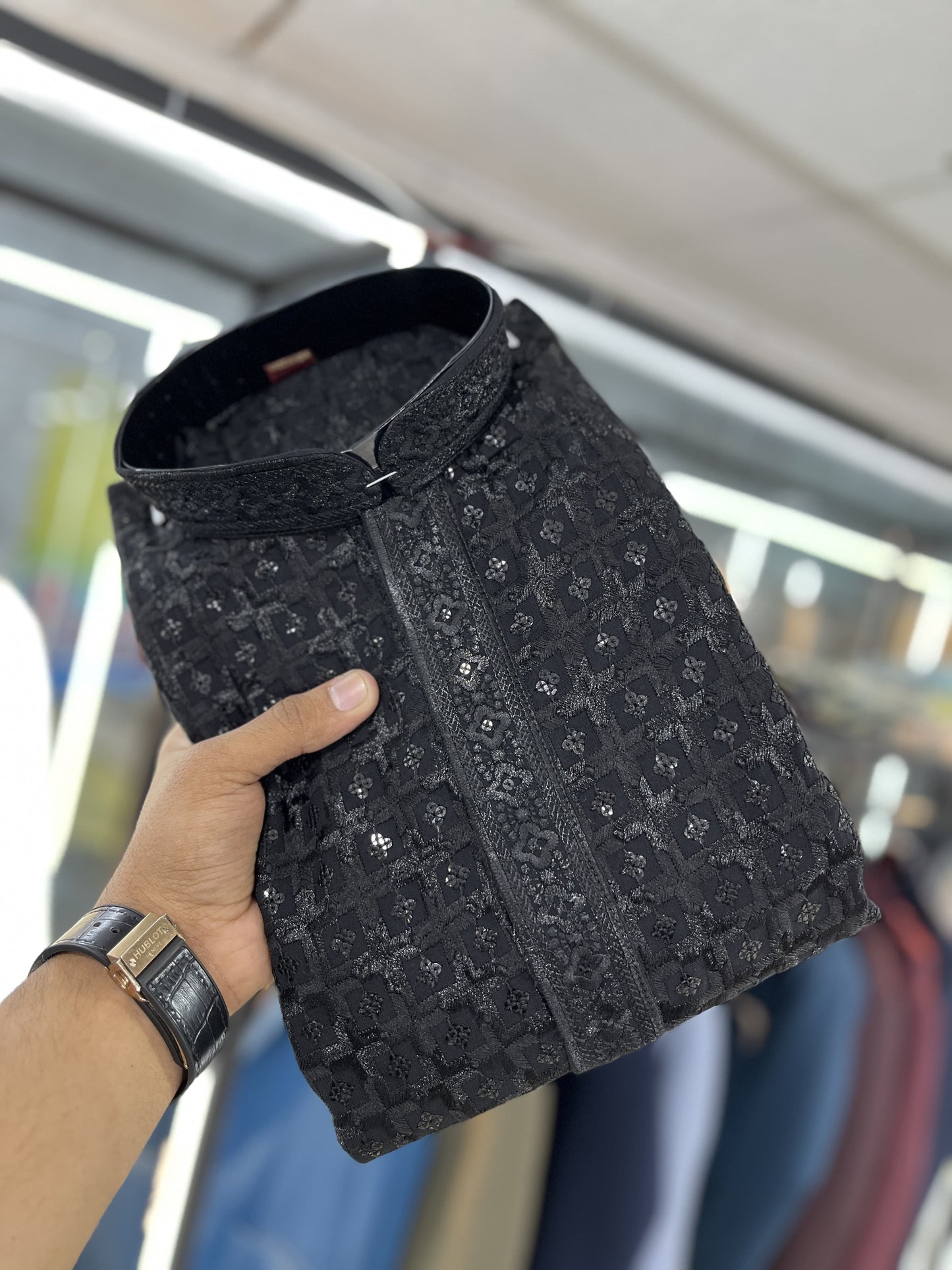 Black color mens for garba