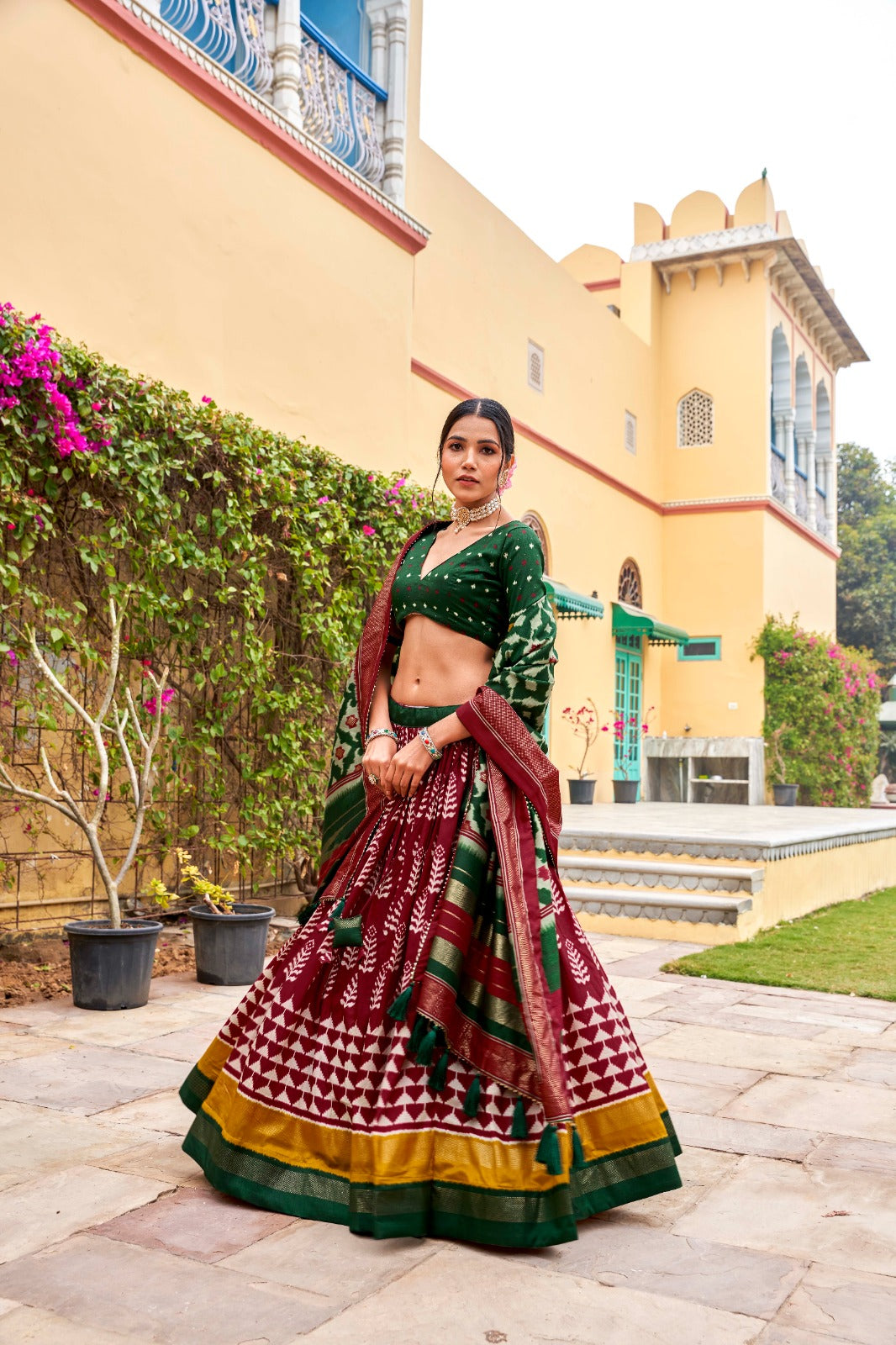 Traditional lehenga choli dola silk online shopping