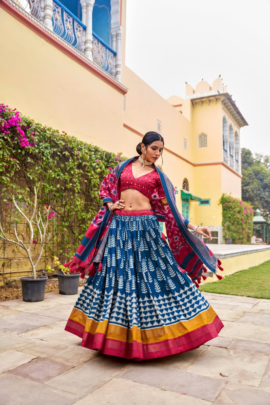 Traditional lehenga choli dola silk online