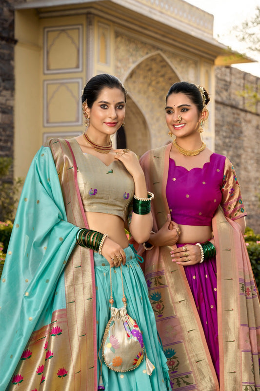 Zari weaving lehenga choli for women