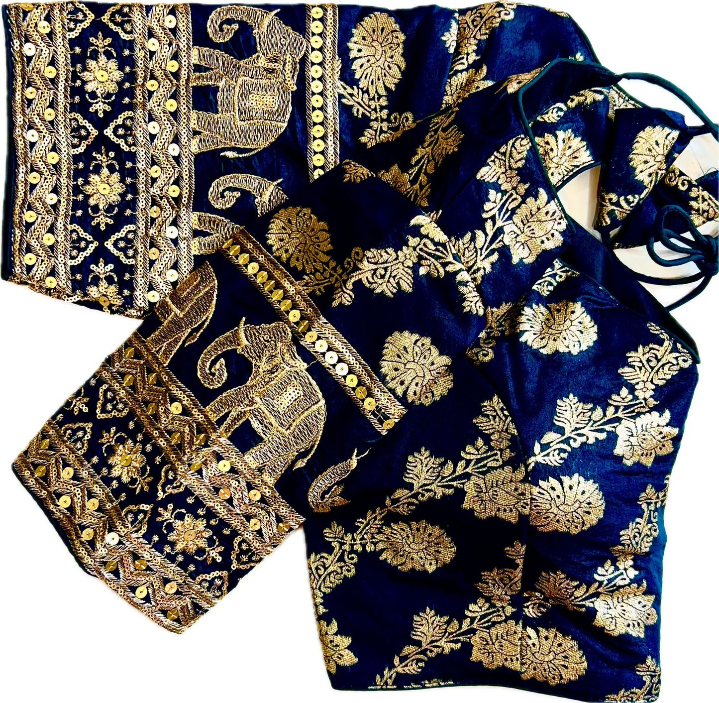 Navy Blue Stylish blouse design