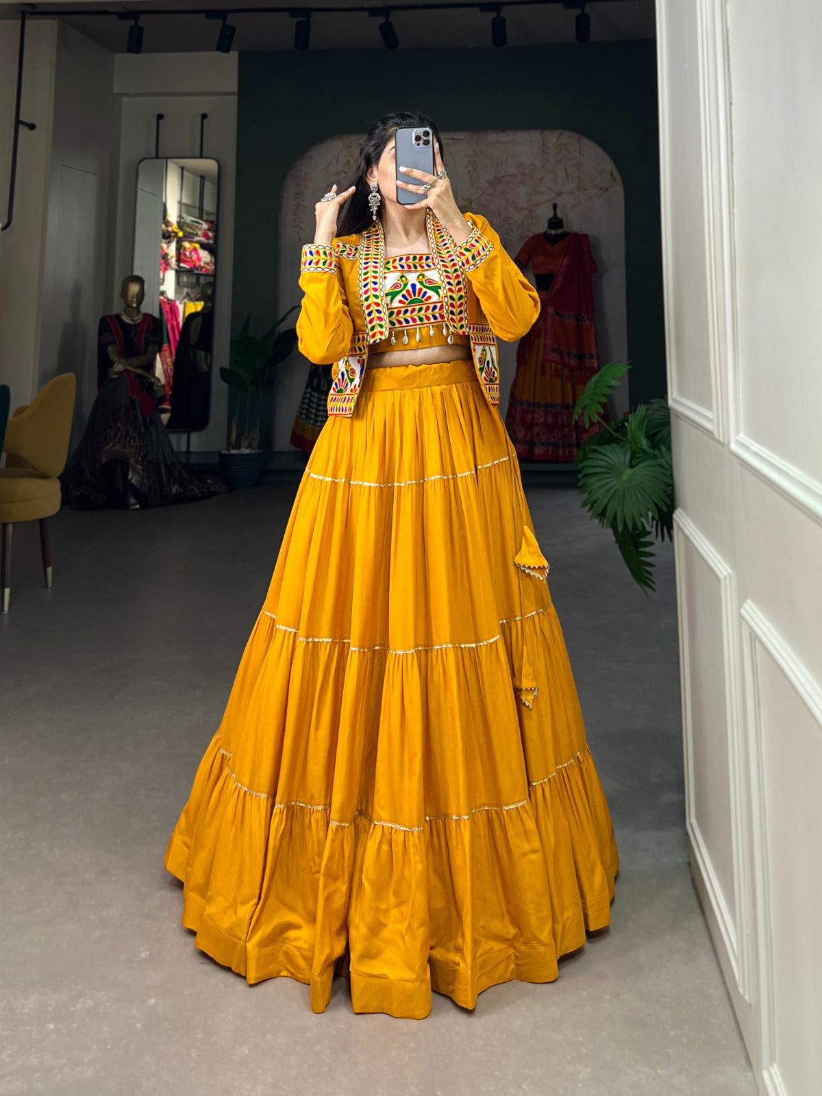 Mustard lehenga choli with price