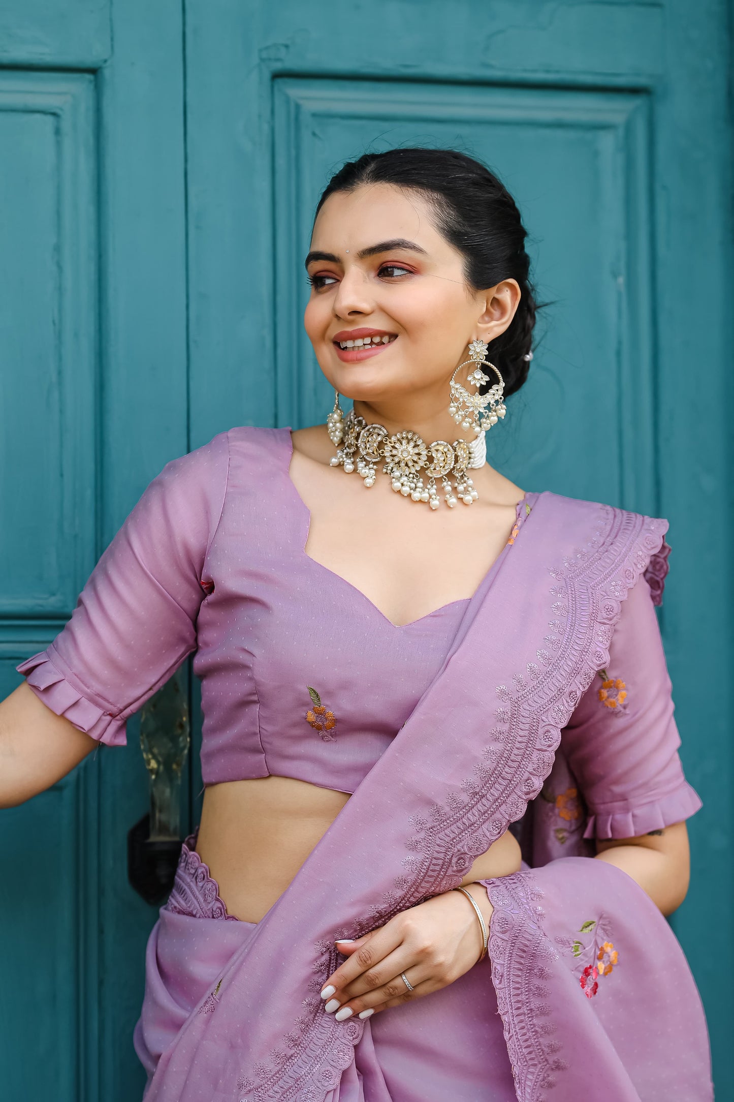 Traditional wear saree with blouse