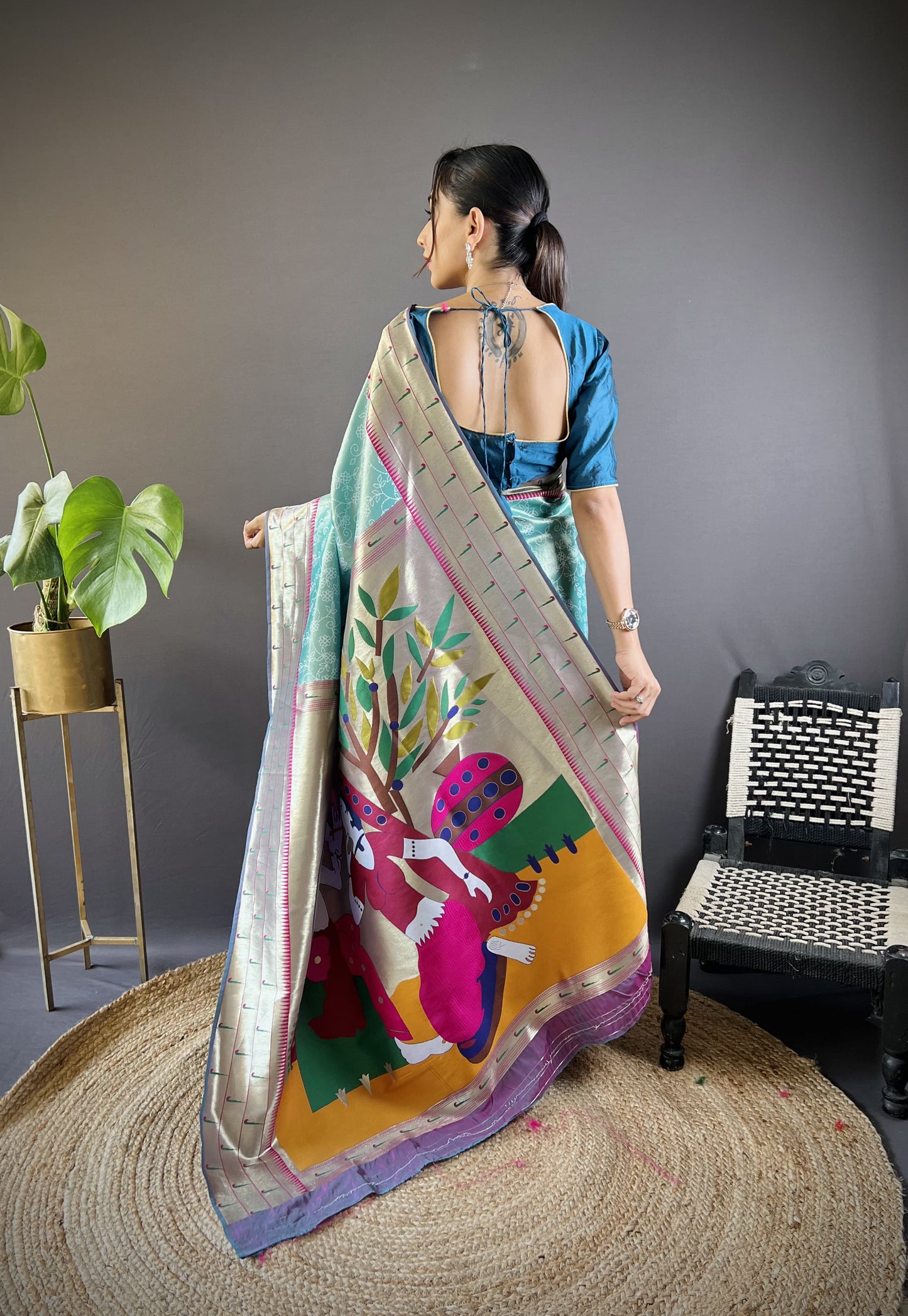 Banarasi silk party wear saree with blouse